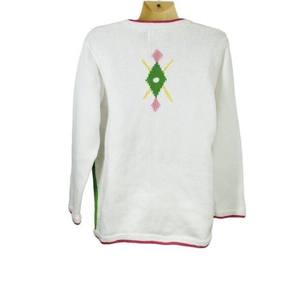 Handknits by Storybook Knits Cardigan Sweater Women's Size M Golf Theme - Picture 2 of 6
